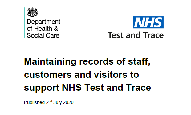Maintaining Records of Staff, Customers & Visitors to Support NHS Test & Trace