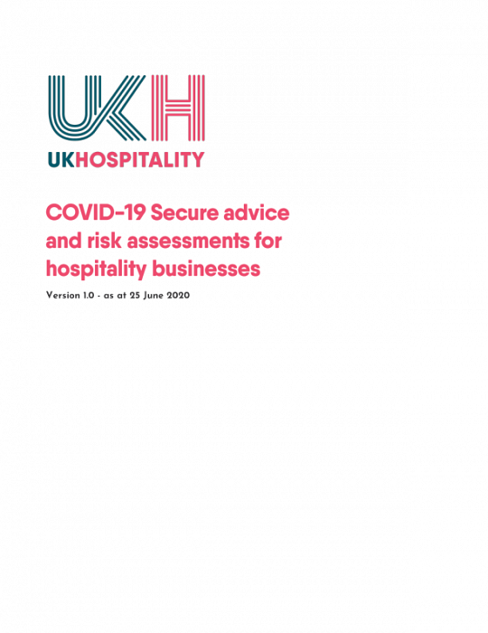 UK Hospitality Reopening Guidance for Hospitality in England